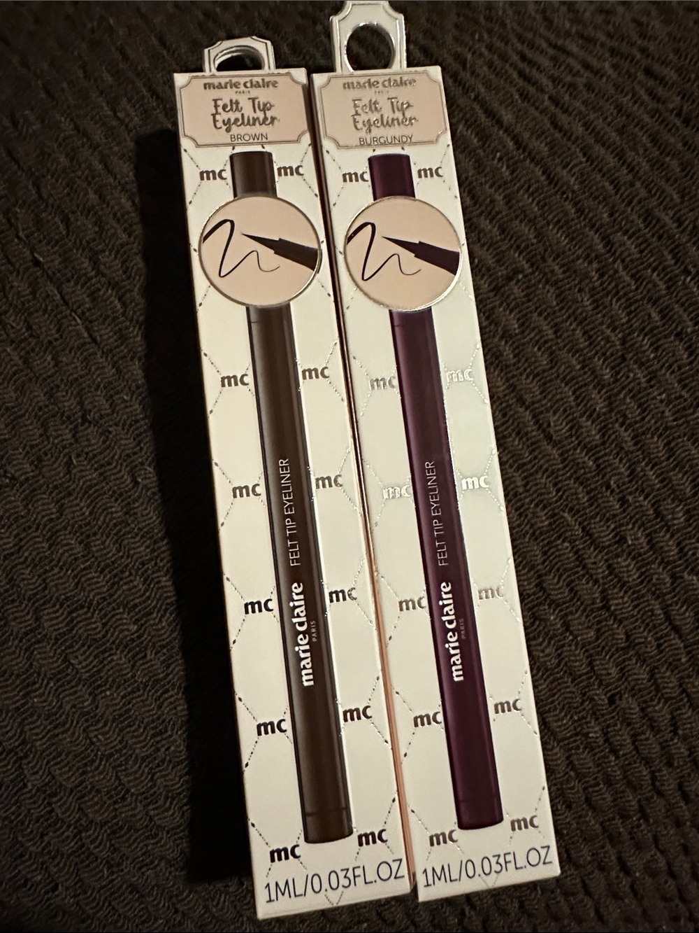 Marie Claire Felt Tip Eyeliner Burgundy & Brown